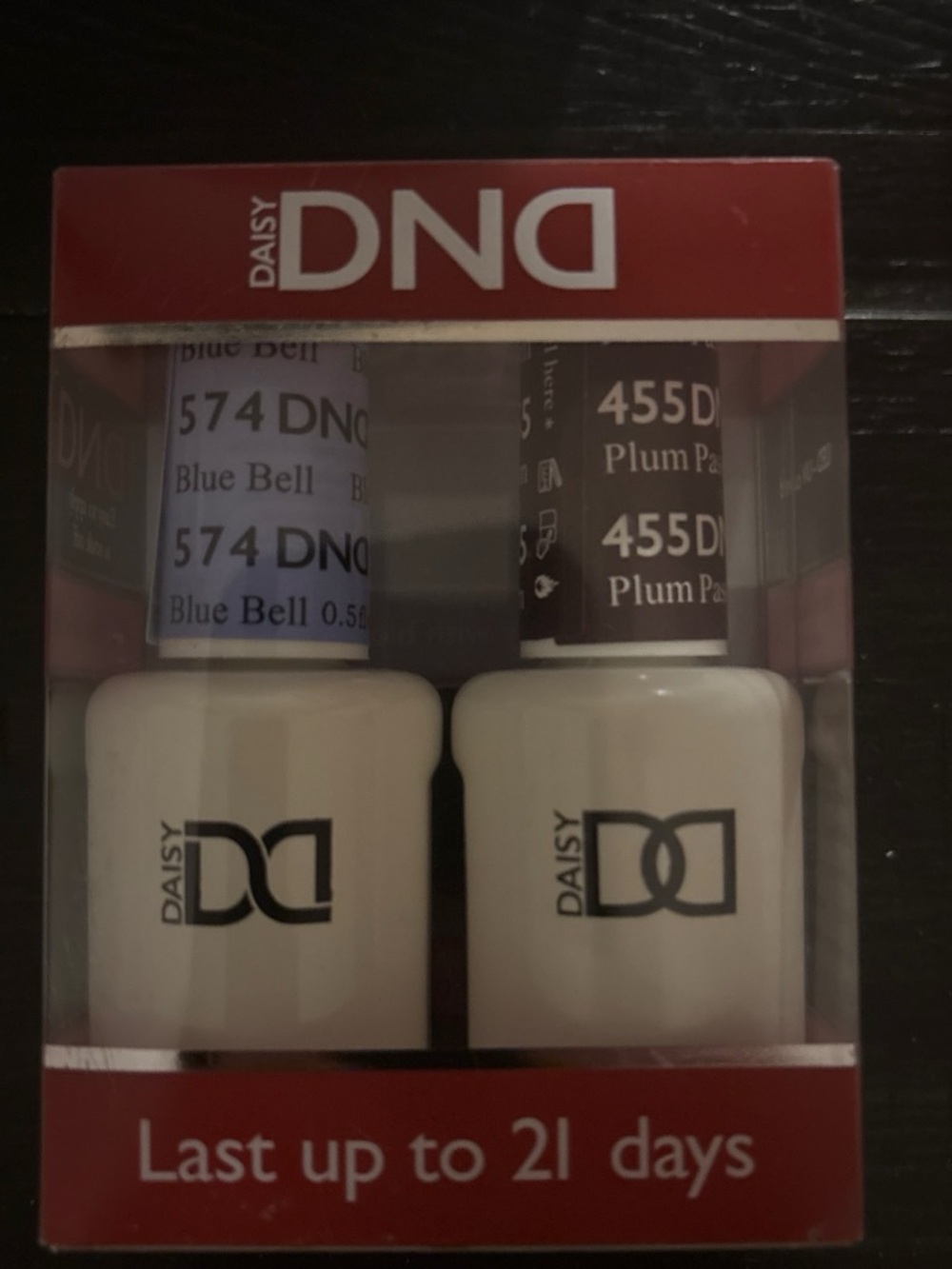DAISY DND Gel Polish Duo — Blue Bell & Plum Passion
